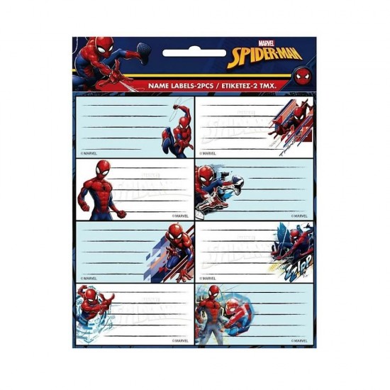Gim Ετικέτες Τετραδίων Spiderman 16τμχ 777-51946