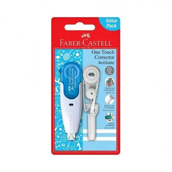 Διορθωτική Ταινία Faber-Castell One Touch 5mm x 6m Γαλάζιο 169204