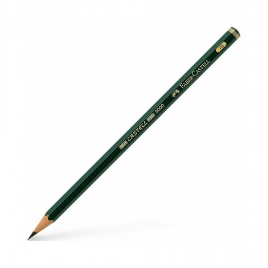 Faber-Castell 9000 Μολύβι Σχεδίου 7B Πράσινο 119007