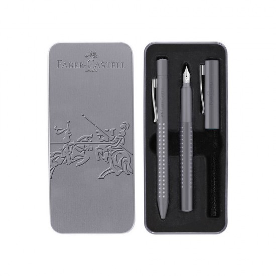 Faber-Castell Σετ Στυλό Ballpoint με Πένα από Ατσάλι Dapple Gray 201529