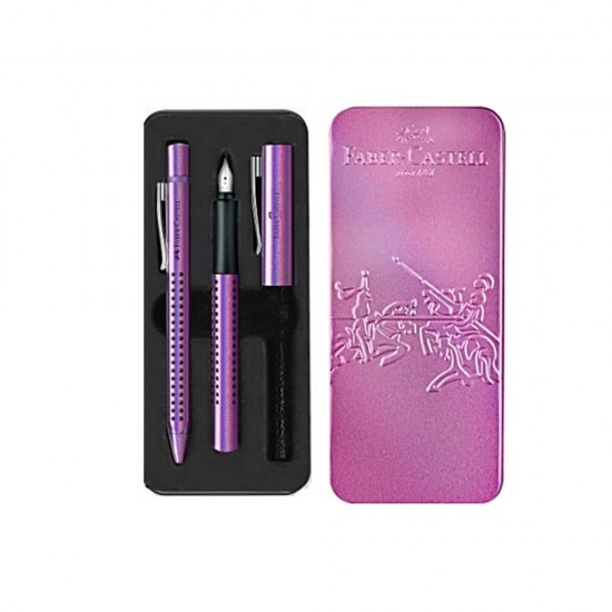 Faber-Castell Σετ Στυλό Ballpoint με Πένα Grip Glam Pearl 201534