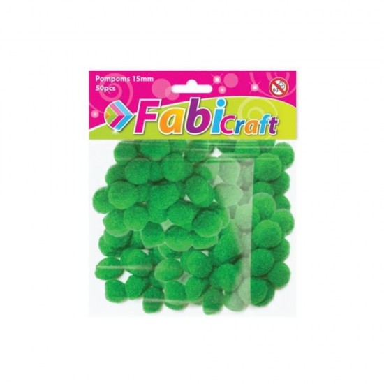 Fabi Pompoms 1.5cm 50τεμ Πράσινο 130285