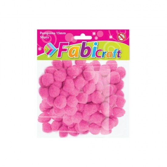 Fabi Pompoms 1.5cm 50τεμ Ροζ 130298