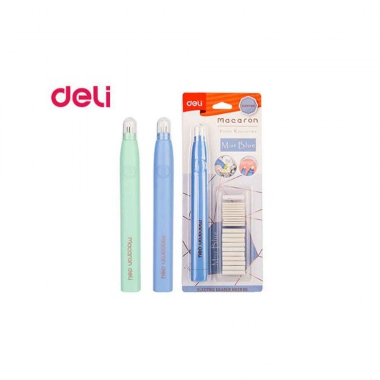 DELI Γόμα Ηλεκτρική και 20 Ανταλλακτικά 5mm / 2.5mm Macaron 231.371812