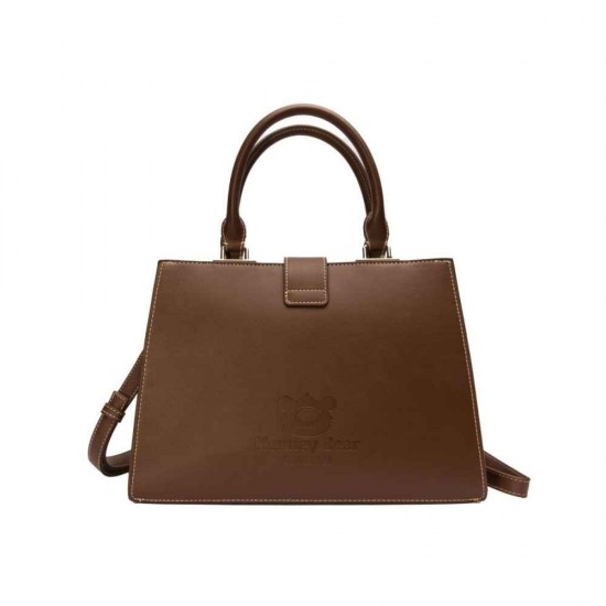Henney Bear Γυναικεία Τσάντα Χειρός Ώμου Καφέ H-1128SBB