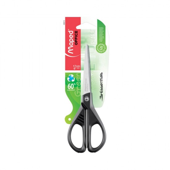 Maped Ψαλίδι Essentials Green 17cm Συμμετρικό Pastel Μαύρο 468010