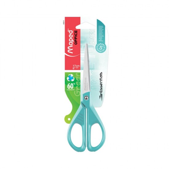 Maped Ψαλίδι Essentials Green 17cm Συμμετρικό Pastel Βεραμάν 468011