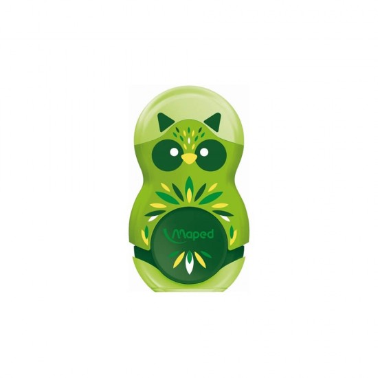 Maped Ξύστρα με Γόμα Loopy Mini Cute Λαχανί 049113
