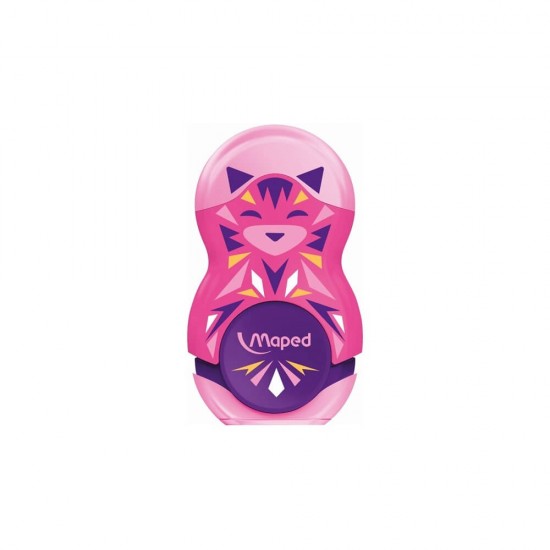Maped Ξύστρα με Γόμα Loopy Mini Cute Ροζ 049113