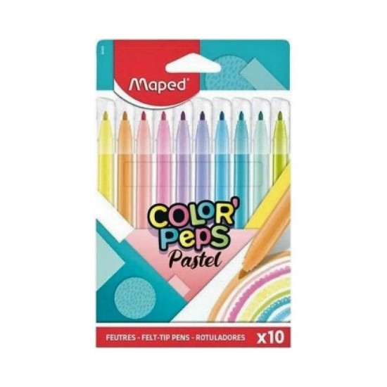 Maped Color'Peps Pastel Μαρκαδόροι Ζωγραφικής Λεπτοί σε 10 Χρώματα 2.8mm 845469