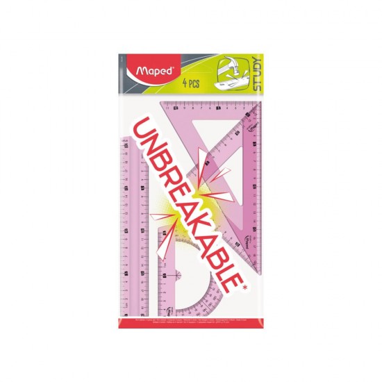 Maped Γεωμετρικό Σετ Οργάνων Unbreakable 20cm 4τμχ (Διάφορα Χρώματα) 981703