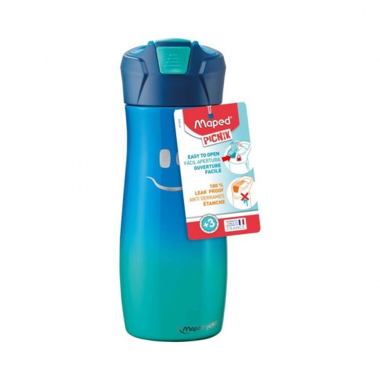 Maped Ανοξείδωτο Παγούρι με Καλαμάκι 580ml Μπλε 580ml 871303