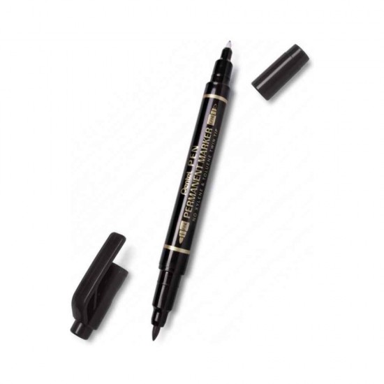 Pentel Ανεξίτηλος Μαρκαδόρος με Διπλή Μύτη Μαύρος για CD N75WA