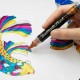 Μαρκαδόρος Pentel Arts Dual Metallic Brush Μπλέ/Πράσινο XGFHDC