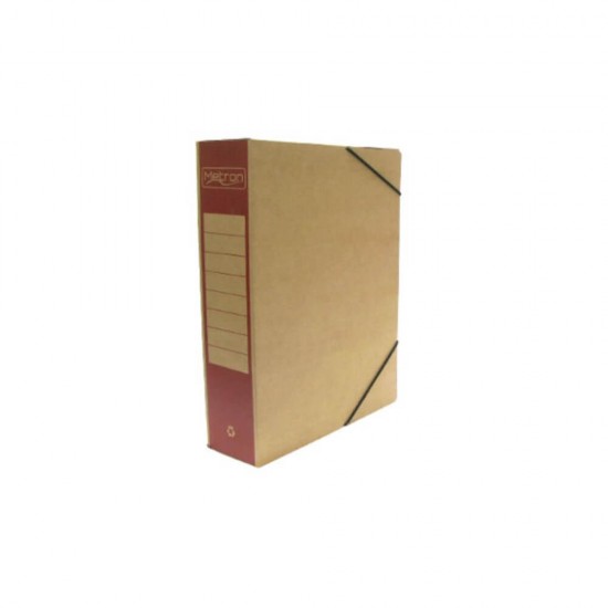Metron Κουτί Χάρτινο Με Λάστιχο 25x33x8cm Οικολογικό Κόκκινο 825.09301-5.R