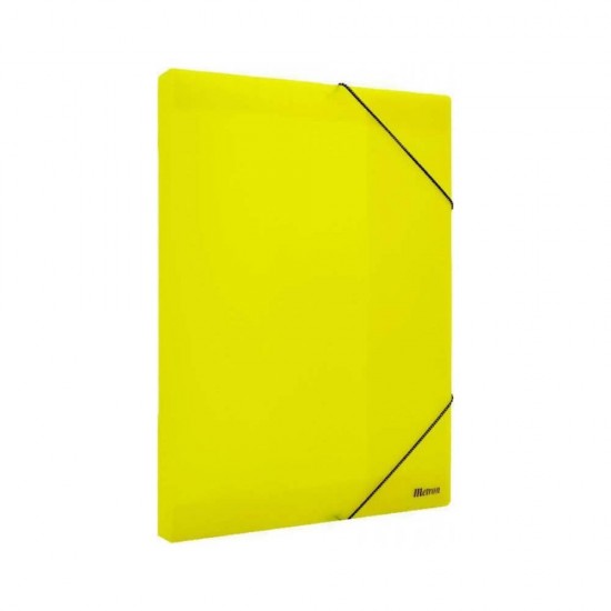 Metron κουτί αρχειοθέτησης με λάστιχο 25x35x3cm διαφανές κίτρινο 625.05506-12.Y