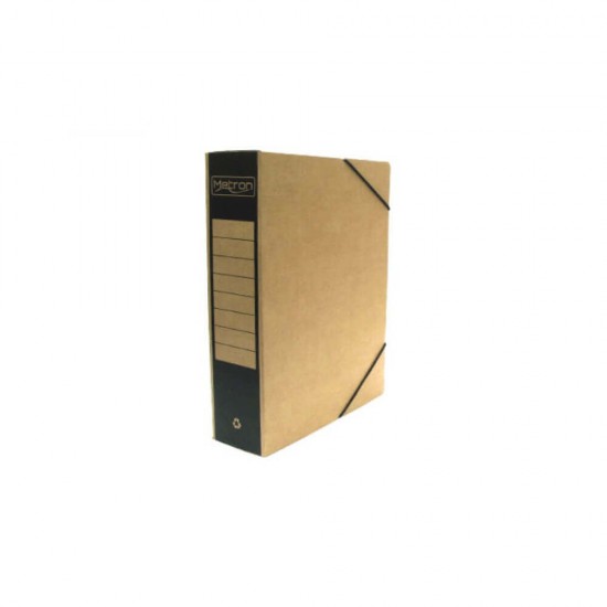 Metron Κουτί Χάρτινο Με Λάστιχο 25x33x8cm Οικολογικό Μαύρο 825.09301-5.B