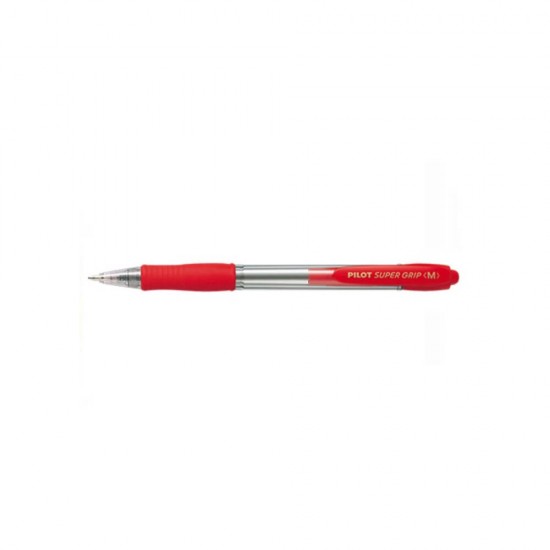 Pilot Στυλό Ballpoint 1.0mm με Κόκκινο Mελάνι Super Grip Medium BPGP-10R-MR