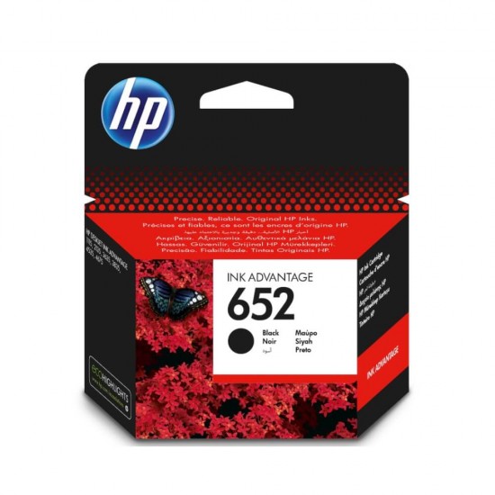 HP 652 Μελάνι Εκτυπωτή InkJet Μαύρο F6V25AE