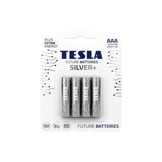 ΜΠΑΤΑΡΙΕΣ TESLA SILVER+ ΑΛΚΑΛΙΚΕΣ LR3 1,5V PLUS AAA EXTRA ENERGY 4τεμ LR03S