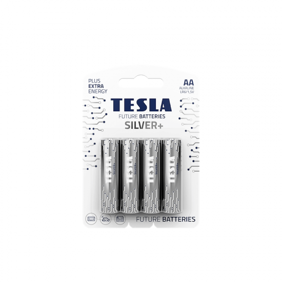 ΜΠΑΤΑΡΙΕΣ TESLA SILVER+ ΑΛΚΑΛΙΚΕΣ LR6 1,5V PLUS AA EXTRA ENERGY 4τεμ LR06S