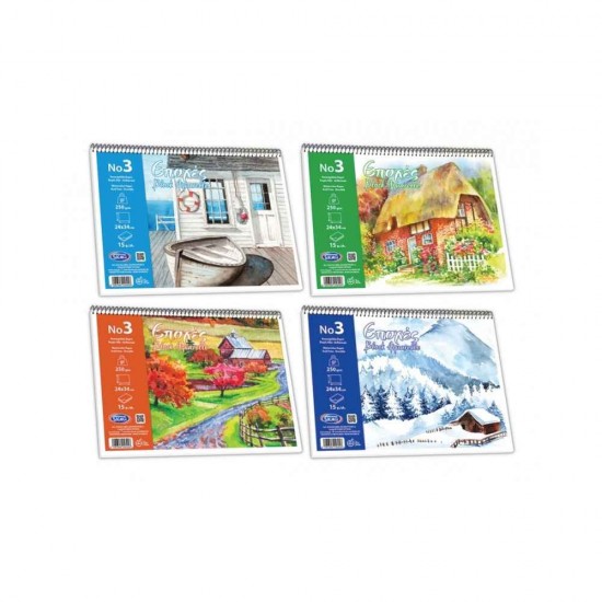 Skag Μπλοκ Ακουαρέλλας Εποχές 15 Φύλλα 250gr No3 25x35cm 27623925