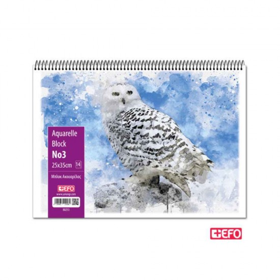 +Efo Μπλοκ Ακουαρέλας Διάφορα Σχέδια 14φ. No3 25x35cm 80253