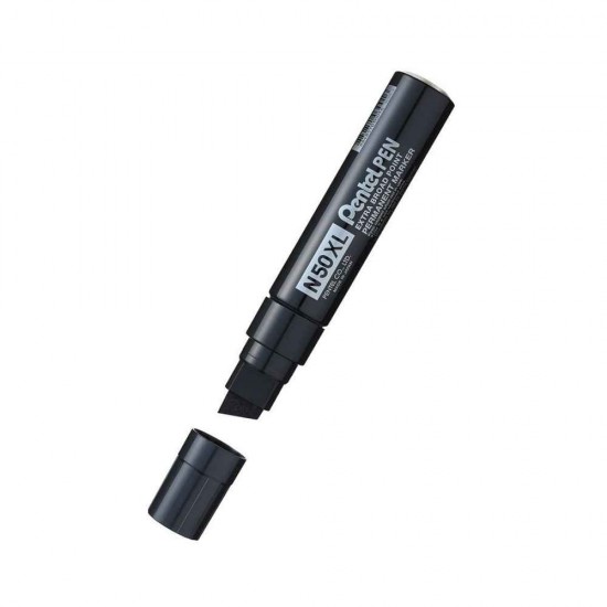 Pentel Μαρκαδόρος Ανεξίτηλος Μαύρος Λοξός N50XLA