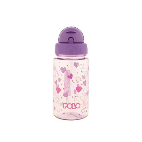 Polo Παιδικό Πλαστικό Παγούρι Tritan Hearts Μωβ 450ml 948001-8316
