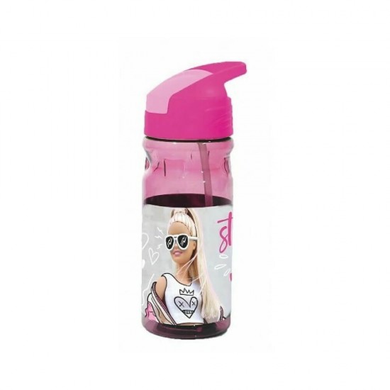 Gim Πλαστικό Παγούρι με Καλαμάκι Barbie σε Ροζ χρώμα 500ml 571-18203