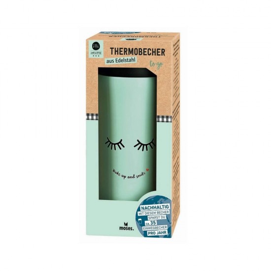 Moses Ποτήρι Θερμός Ανοξείδωτος Smile 450ml M80660