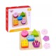 Tooky Toys Γεωμετρικά Σχήματα Στοίβαξης με Αριθμούς από Ξύλο για 24+ Μηνών TKF080