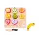 Tooky Toys Ξύλινα Σφηνώματα Φρούτα με Δίσκο Κοπής TL040