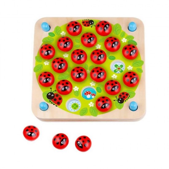 Tooky Toys Ξύλινο Παιχνίδι Μνήμης Πασχαλίτσα για Ηλικία 3+ Ετών TY170A