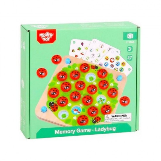 Tooky Toys Ξύλινο Παιχνίδι Μνήμης Πασχαλίτσα για Ηλικία 3+ Ετών TY170A