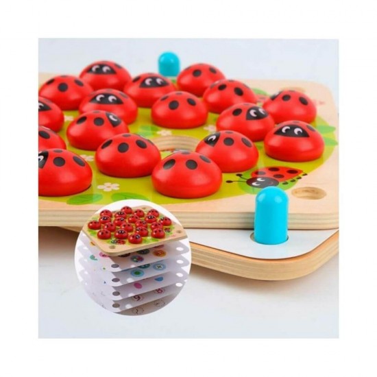 Tooky Toys Ξύλινο Παιχνίδι Μνήμης Πασχαλίτσα για Ηλικία 3+ Ετών TY170A
