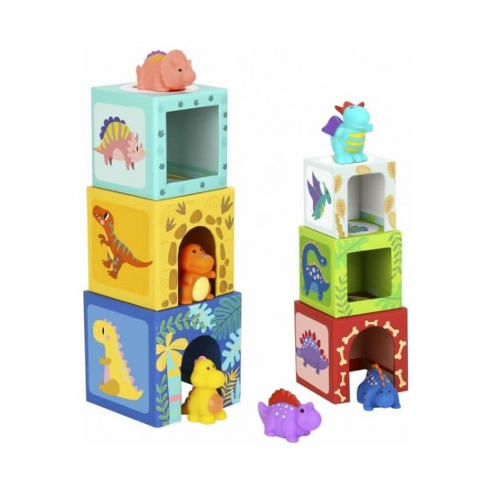Tooky Toys Κύβοι Στοίβαξης από Ξύλο για 12+ Μηνών TF192