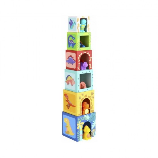 Tooky Toys Κύβοι Στοίβαξης από Ξύλο για 12+ Μηνών TF192