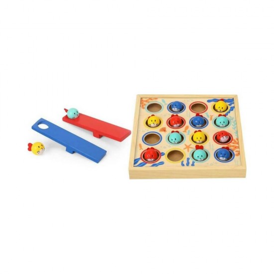 Tooky Toys Ξύλινο Επιτραπέζιο Ιπτάμενα Ψαράκια για 3+ Ετών TF980