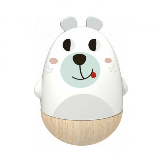 Tooky Toys Tumbler Bear από Ξύλο με Μουσική για 12+ Μηνών TF455