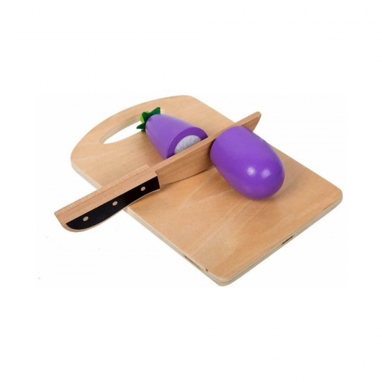Tooky Toys Λαχανικά και Πάγκος Κοπής από Ξύλο για 1+ Ετών TKI015