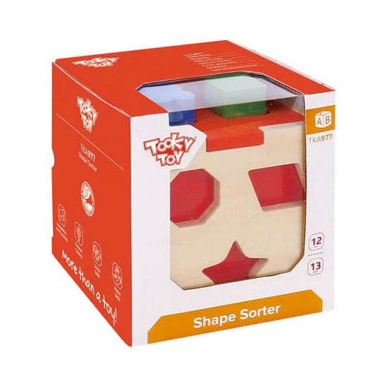 Tooky Toys Κύβος-Σφηνώματα από Ξύλο για 18+ Μηνών TKA977