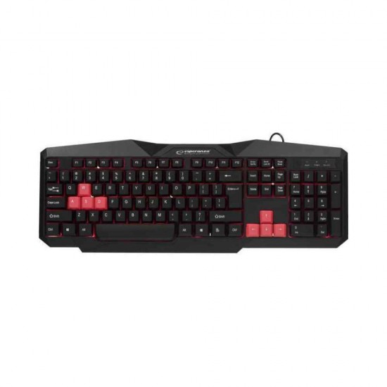 Esperanza Tirions Gaming Πληκτρολόγιο με Φωτιζόμενα πλήκτρα (Αγγλικό US) 459.938454