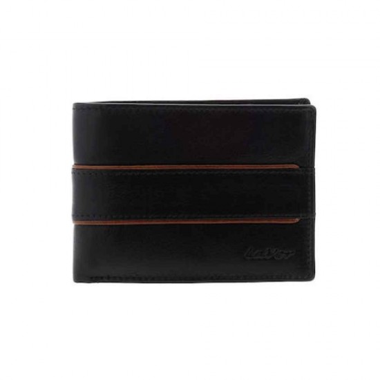 Lavor Δερμάτινο Ανδρικό Πορτοφόλι με RFID Μαύρο 1-3789