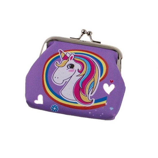ΠΟΡΤΟΦΟΛΙ PVC UNICORN ΜΩΒ 9cm 413324