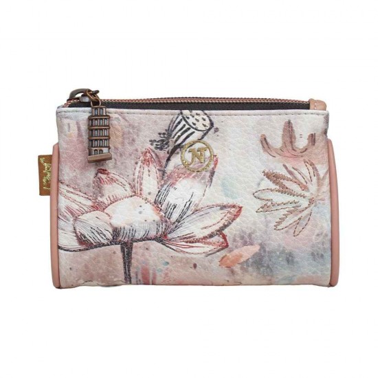 Janet Πορτοφόλι Μικρό Με Κουμπί Μαλακό Lotus Lover S26JW-005F