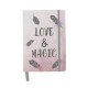 Σημειωματάριο A5 Love and Magic 14Χ21 με Λάστιχο 091877