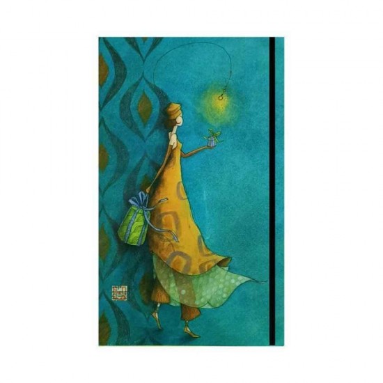 Σημειωματάριο Α5 με Λάστιχο Aquarupella Gaelle Boissonnard 13x21cm Μπλε PI21267
