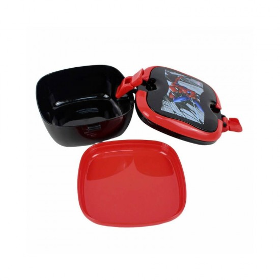Gim Spiderman Πλαστικό Παιδικό Δοχείο Φαγητού Κόκκινο 557-15266