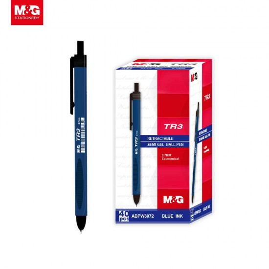 M&G Στυλό Μπλε Μελάνι Triangle Ballpoint Pen Semi Gel 0.7mm ABPW3072B